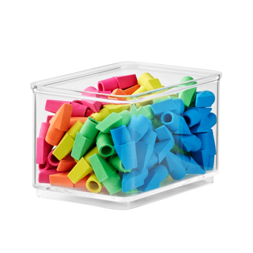 The Home Edit Small Clear Storage Bin Organizer Inserts, 2 Piece, 4.68" x 2.95" x 3.12"