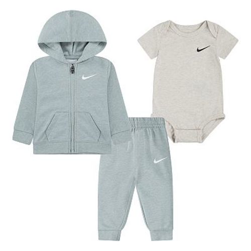 Baby Nike Bodysuit Full-zip Hoodie And Sweatpants 3-Piece Set