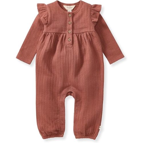 Burt's Bees Baby baby-girls Jumpsuit - 100% Organic Cotton, One-piece Coverall Outfit for Sizes Newborn to 24 Months