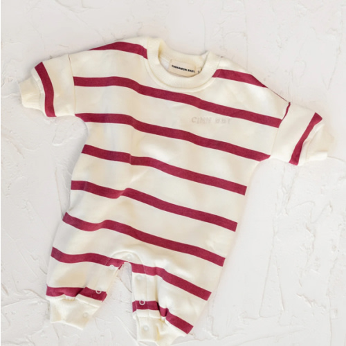 Lounge Suit - Burgundy Stripe