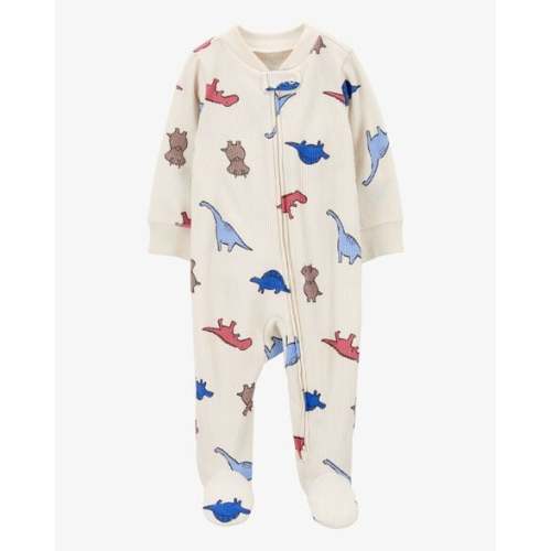 Baby Dinosaur 2-Way Zip Waffle Knit Sleep & Play Pajamas - Carter's | Carter's