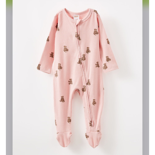 Organic Pointelle Zip All In One Romper