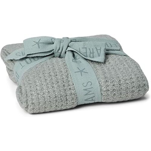 Barefoot Dreams® CozyChic Lite® Waffle Receiving Blanket, Waterfall, 30"x30"