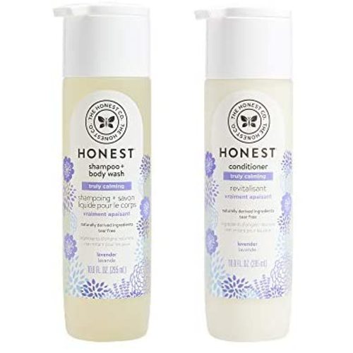 The Honest Company Truly Calming Lavender Shampoo Body Wash + Conditioner Bundle, Lavender