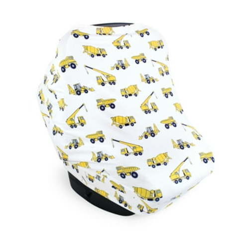Hudson Baby Unisex Baby Multi-use Car Seat Canopy, Construction, One Size