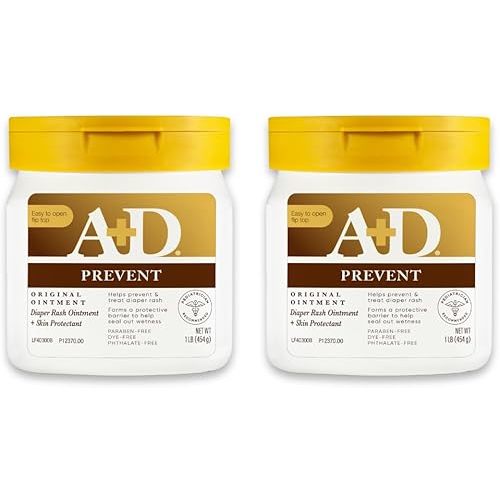 A+D Original Diaper Rash Ointment, 1 Pound Jar Pack of 2