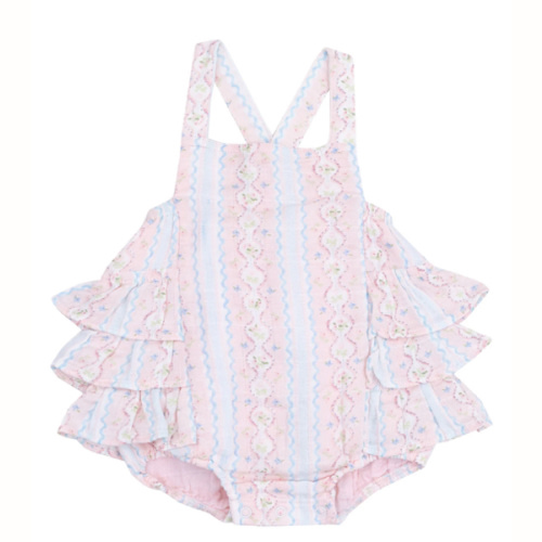 Ruffle Sunsuit, Ogee Floral – SpearmintLOVE
