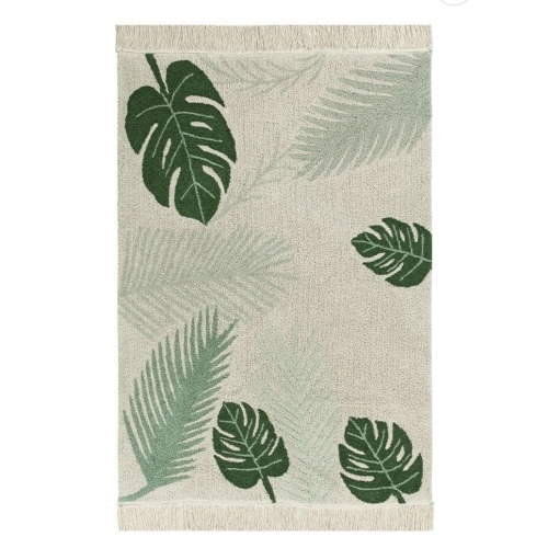 WASHABLE AREA RUG TROPICAL GREEN