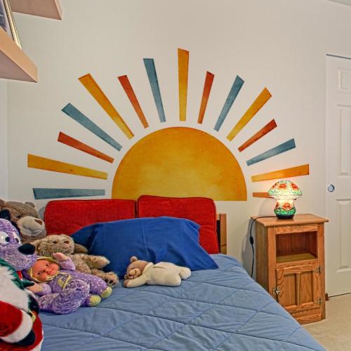 Watercolor Sun Wall Decal: Boho Nursery Decor