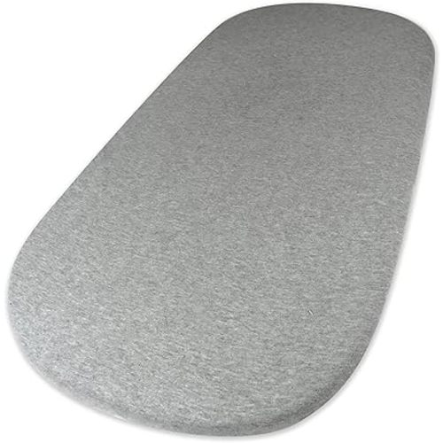 HonestBaby Organic Cotton Fitted Bassinet Sheet, Gray Heather, One Size