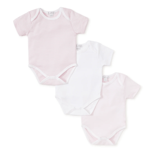 Simple Stripes Pink 3 Pack Bodysuit Set