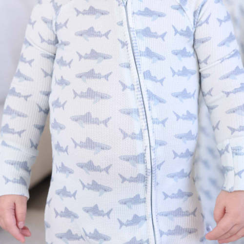 Beachy Waffle Bamboo Convertible Zip Rompers