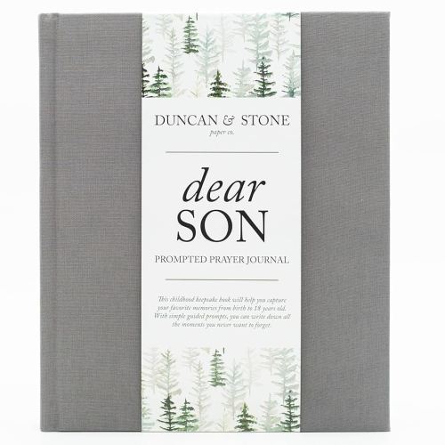 Baby Memory Book - Childhood Memory Book For Milestones - Baby Photo Album with Writing Space - Family Keepsake Journal w/Prompts (Grey,230 Pages)