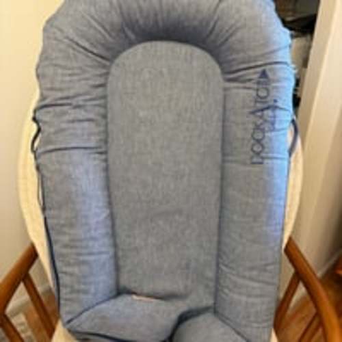 Dock a Tot Deluxe+ Blue Chambray Baby Lounger