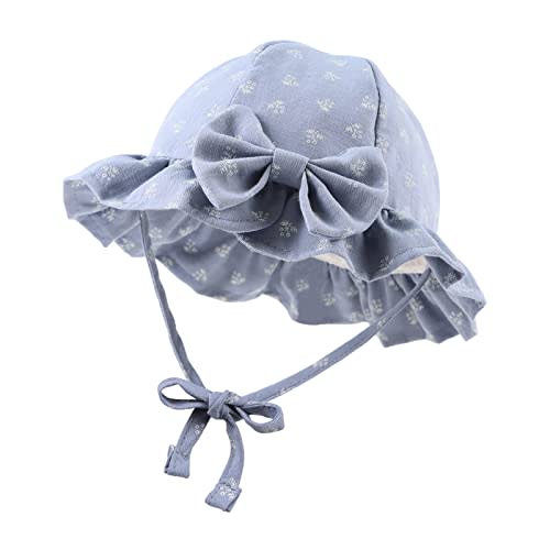 JANGANNSA Bow Baby Girls Summer Hat Flower Toddler Girls Sun Hat Cotton Breathable Infant Hat