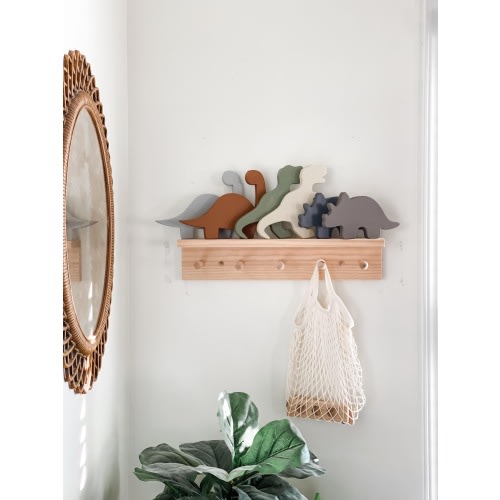 Wooden Dinosaurs-Decor for Nursery-Dino Baby Shower-Shelf Decor.