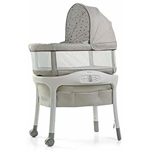Graco Sense2Snooze Bassinet with Cry Detection Technology | Baby Bassinet Detects and Responds to Baby's Cries to Help Soothe Back to Sleep, Roma