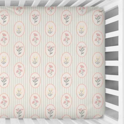 Crib Sheet | Garden Cameo