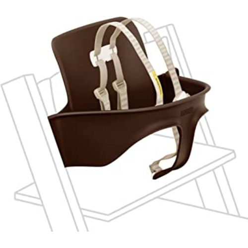 Tripp Trapp Baby Set from Stokke, Walnut - Convert The Tripp Trapp Chair into High Chair - Removable Seat + Harness for 6-36 Months - Compatible with Tripp Trapp Models After May 2006