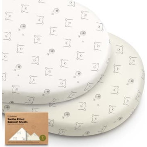 2-Pack Soothe Fitted Bassinet Sheets