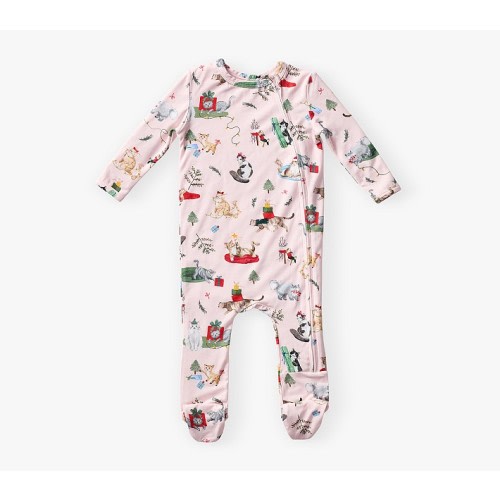 Holiday Cats Bamboo Viscose Baby Pajama