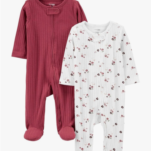 Simple Joys by Carter's baby-boys 2-pack 2-way Zip Textured Sleep and Play