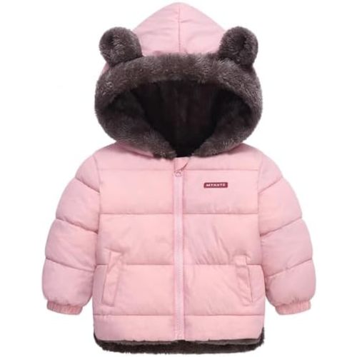 Fairy Baby Infant Baby Winter Coat Cute Teddy Bear Hooded Jacket Warm Fleece Outerwear Windproof Toddler Boys Girl 6M-4T