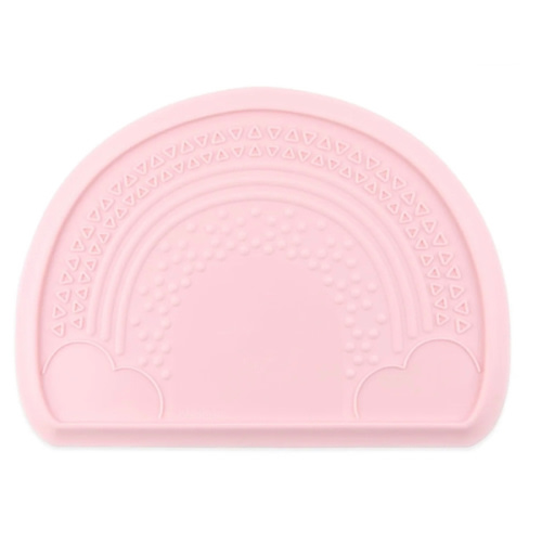 Food-Grade Silicone Sensory Placemat For Babies in Pink | Bumkins