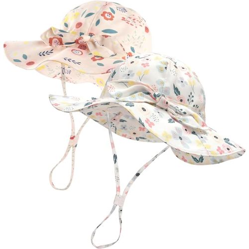 FURTALK Baby Sun Hat Toddler Beach Hats with UPF 50+ Sun Protection Wide Brim Girls Bucket Hat
