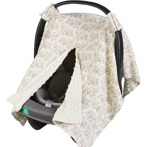 2-in-1 Baby Car Seat Cover, Baby Car Seat Canopy, Mom Nursing Cover，Easy to Install Shield，Multi-Purpose | Winter Warm & Summer Shade Use