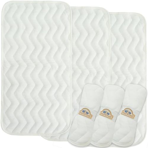 BlueSnail Waterproof and Portable Baby Changing pad Liners 3 Count,14” x 27”(White)