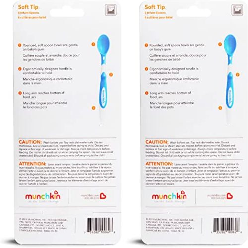 Munchkin Soft-Tip Infant Spoons, 3 M+, 6 count
