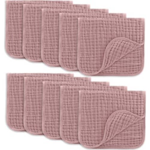 Muslin Burp Cloths - Pack of 10