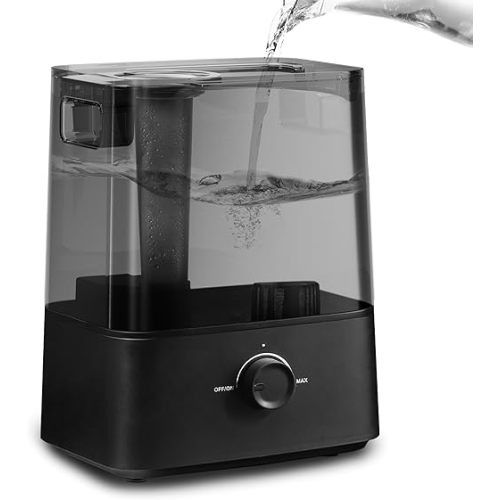 LEVOIT 6L Extra Large Humidifier for Bedroom Large Room Home, Cool Mist Last 60-Hour, Top Fill, Super Easy to Use and Clean, 360 Rotation Nozzle, Knob Control, Auto Shut Off, Quiet