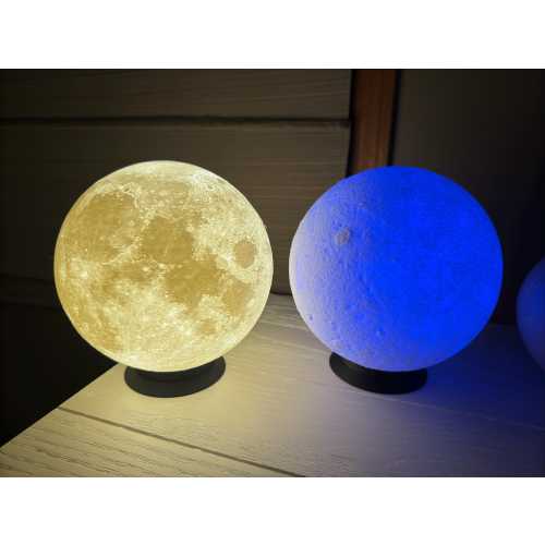 Moon Lamp – Real NASA Lunar Surface Scans, White & RGB with Remote, USB Powered Night Light