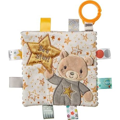 Taggies Crinkle Me Baby Paper and Squeaker Soft Toy, 6.5 x 6.5-Inches, Be a Star Bear