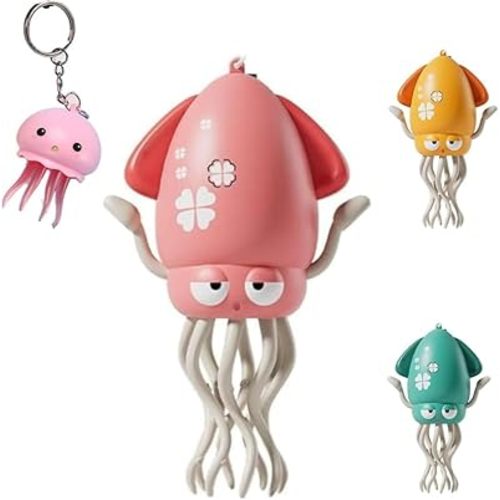 Electric Automatic Obstacle Avoidance Octopus, Crazy 8-Leg Action Octopus with Cute Glowing Pendant Auto-Avoid Crawling Dancing with LED Music, Interactive Auto-Dance Octopus (Pink Basic Model)