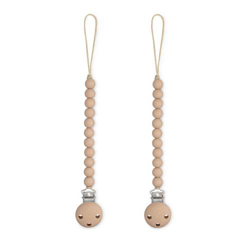 Pacifier Clips, 2 Pack by Comfy Cubs - Beige