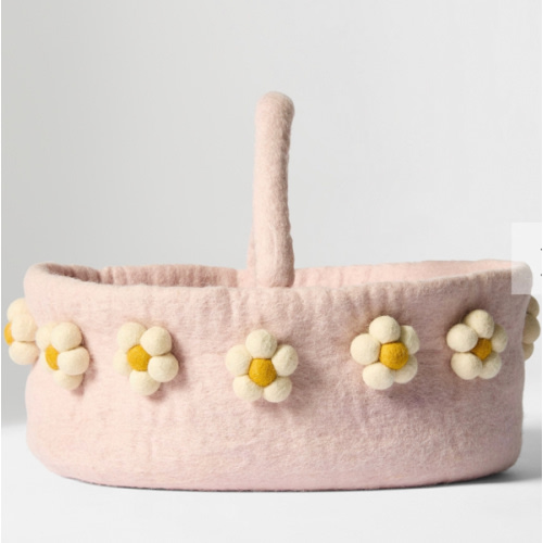 Handcrafted Felt Daisy Diaper Caddy