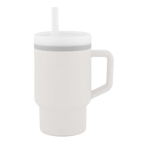 Infantino My 1st Tumbler – Adorable Miniature Tumbler with Leak-Resistant Straw and Toddler-Friendly Handle, Encourages Hydration, Easy to Clean, 9 fl. oz, Cream
