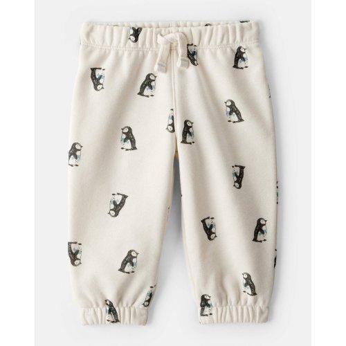 Baby Boy Penguin Print Fleece Pants - Cream - Carter's | Carter's