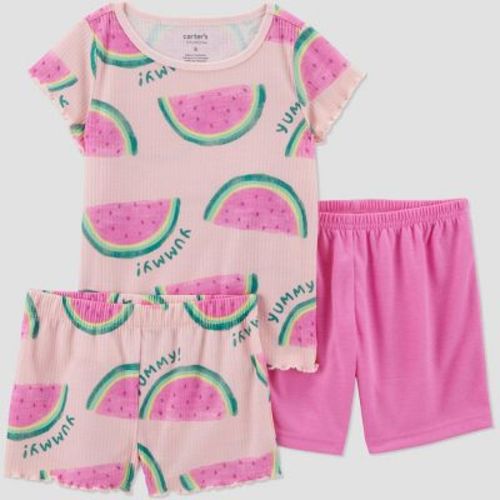 Carter's Just One You®️ Toddler Girls' 3pc Watermelon Pajama Set - Pink 18M
