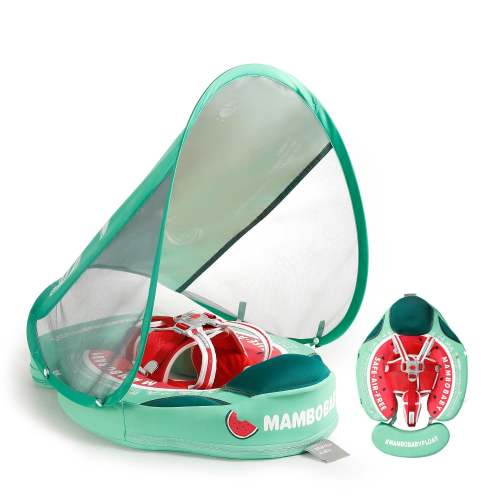 Mambobaby Pool Float with Canopy and Tail Watermelon
