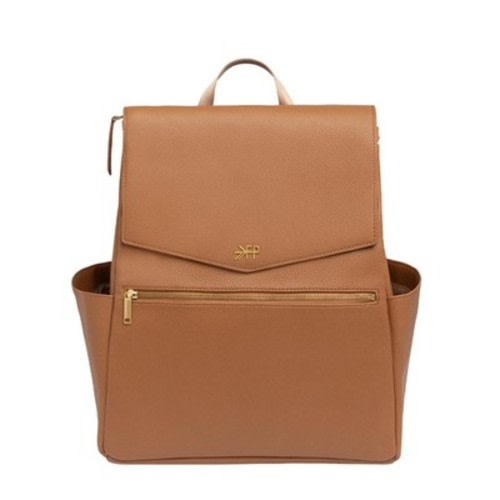 Diaper Bag Backpack Premium Vegan Leather Large Capacity Butterscotch Freshly