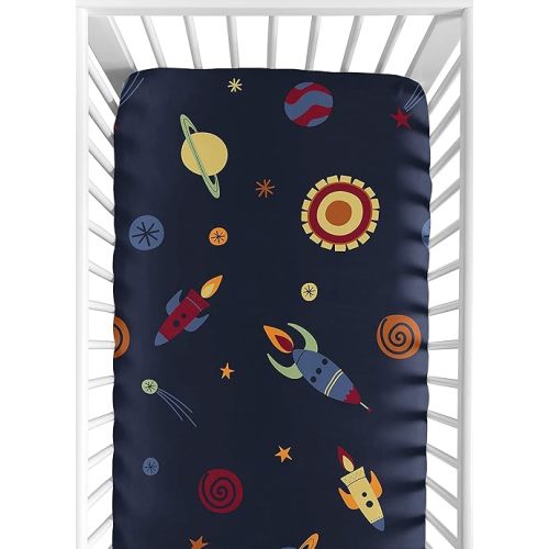 Fitted Crib Sheet for Space Galaxy Baby/Toddler Bedding Set Collection - Galactic Print