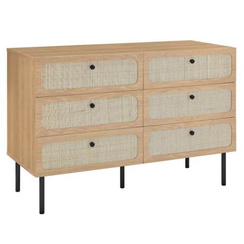 Chaucer 6-Drawer Compact Dresser in Oak