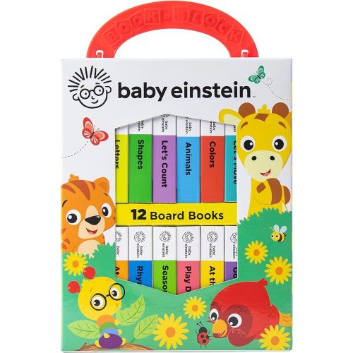 Baby Einstein - My First Library Board Book Block 12-Book Set - First Words, Alphabet, Numbers, and More! - PI Kids