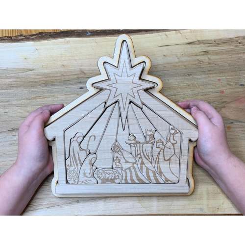 Handcrafted Wooden Nativity Puzzle