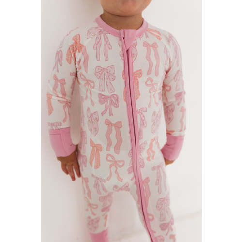 Ditsy Bow Zipper Romper – In my Jammers