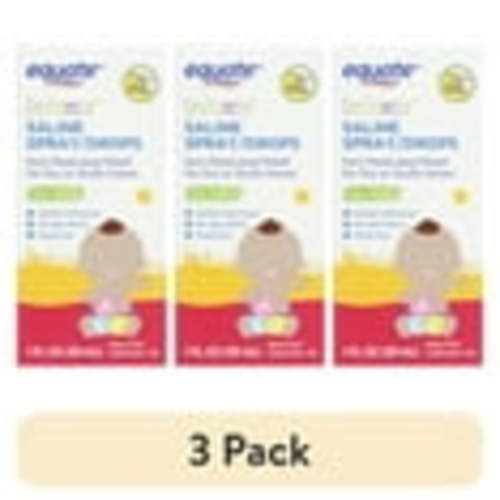 (3 pack) Equate Infants' Saline Spray/Drops, Non Medicated, All Ages, 1 fl oz, Compare to Little Remedies® Ingredients